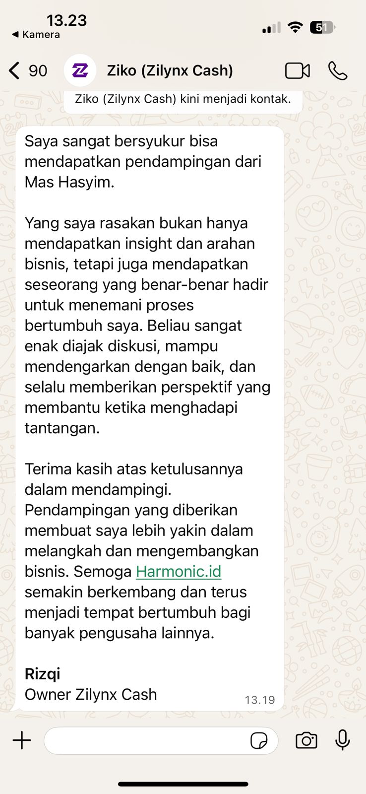 Testimoni Owner Zilynx Cash